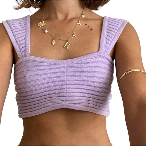 wild fable Tops - WILD FABLE Lavender Ribbed Crop Top